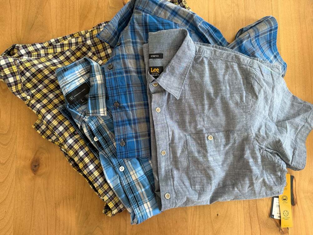 Lot of 4 Men's Button-Down Shirts Size Large